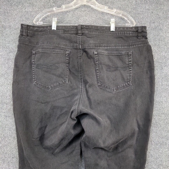 Style&Co. Denim Womens Tummy Control Slim Leg Straight Jeans Black Plus Size 20W - Picture 5 of 11